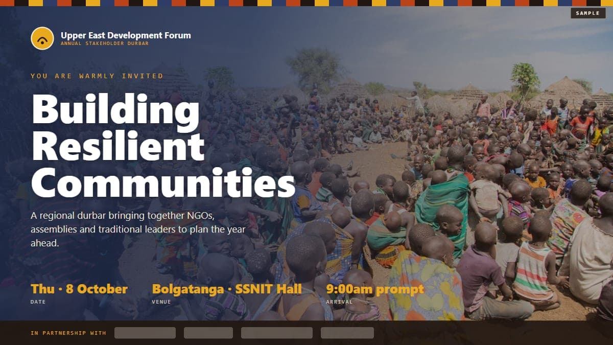 Sample large-format event banner